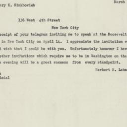 Letter: 1946 March 27