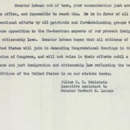 Letter: 1953 November 24