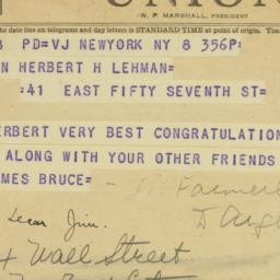 Telegram: 1950 November 8