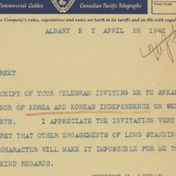Telegram: 1942 April 28