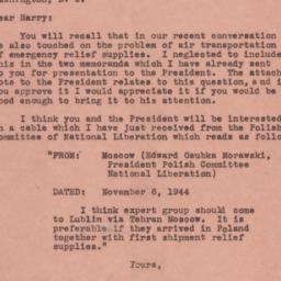 Letter: 1944 November 9