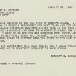Letter: 1946 January 31