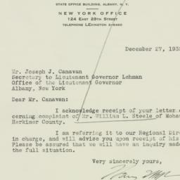 Letter: 1932 December 27