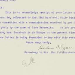 Letter: 1935 March 5