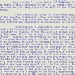 Letter: 1938 November 29