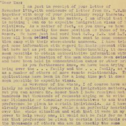 Letter: 1938 November 29