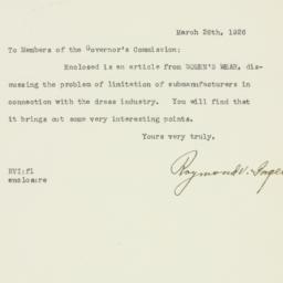 Letter: 1926 March 26