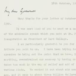 Letter: 1947 October 18