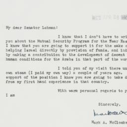 Letter: 1952 April 25