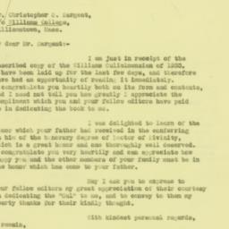 Letter: 1932 June 11