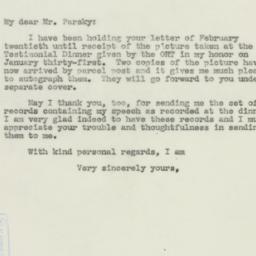 Letter: 1943 March 2