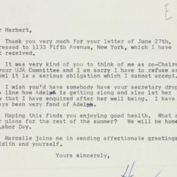 Letter: 1962 July 17