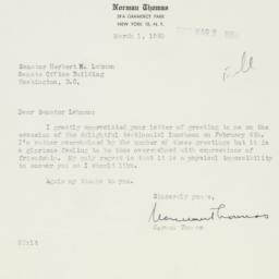 Letter: 1950 March 1