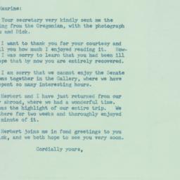 Letter: 1957 October 2