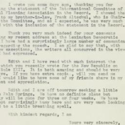 Letter: 1957 January 29