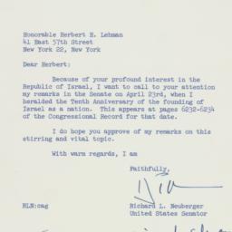 Letter: 1958 April 24