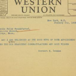 Telegram: 1939 January 6