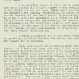 Letter: 1951 April 30