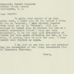 Letter: 1953 November 9