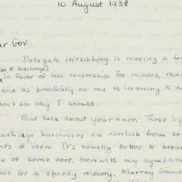 Letter: 1938 August 10