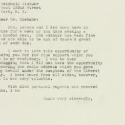 Letter: 1949 November 23