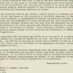 Letter: 1946 November 4
