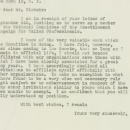 Letter: 1950 September 14