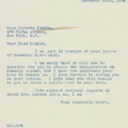 Letter: 1938 December 23