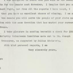 Letter: 1958 July 7