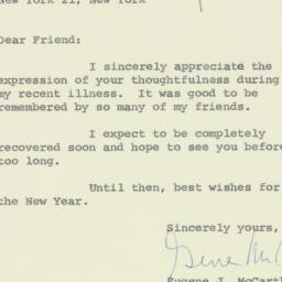 Letter: 1960 December 26