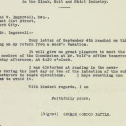 Letter: 1925 September 8