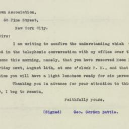 Letter: 1925 August 11