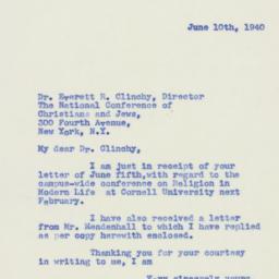 Letter: 1940 June 10