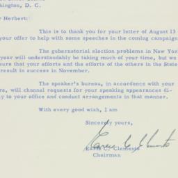 Letter: 1954 August 14
