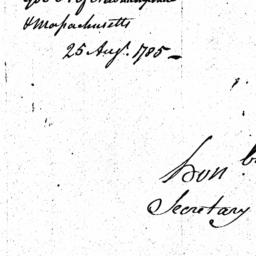 [Document, 1785 August 25]