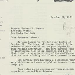 Letter: 1956 October 22