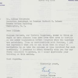Letter: 1954 April 21