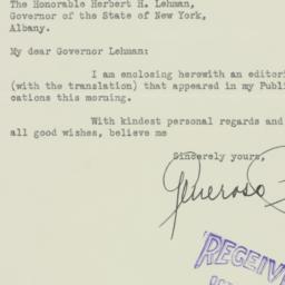 Letter: 1936 October 1