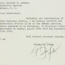 Letter: 1938 September 27