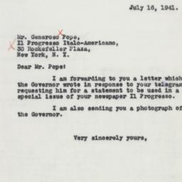 Letter: 1941 July 16