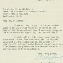 Letter: 1950 August 25