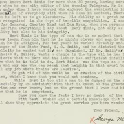 Letter: 1938 October 29