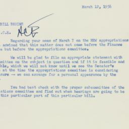 Letter: 1956 March 12