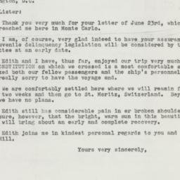 Letter: 1958 July 4