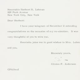 Letter: 1960 November 15