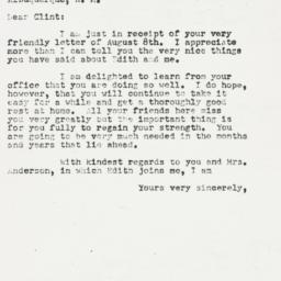 Letter: 1951 August 15