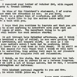 Letter: 1951 October 25
