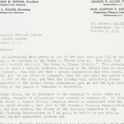 Letter: 1951 October 3