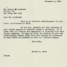 Letter: 1949 November 2