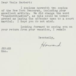 Letter: 1951 October 30